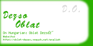 dezso oblat business card